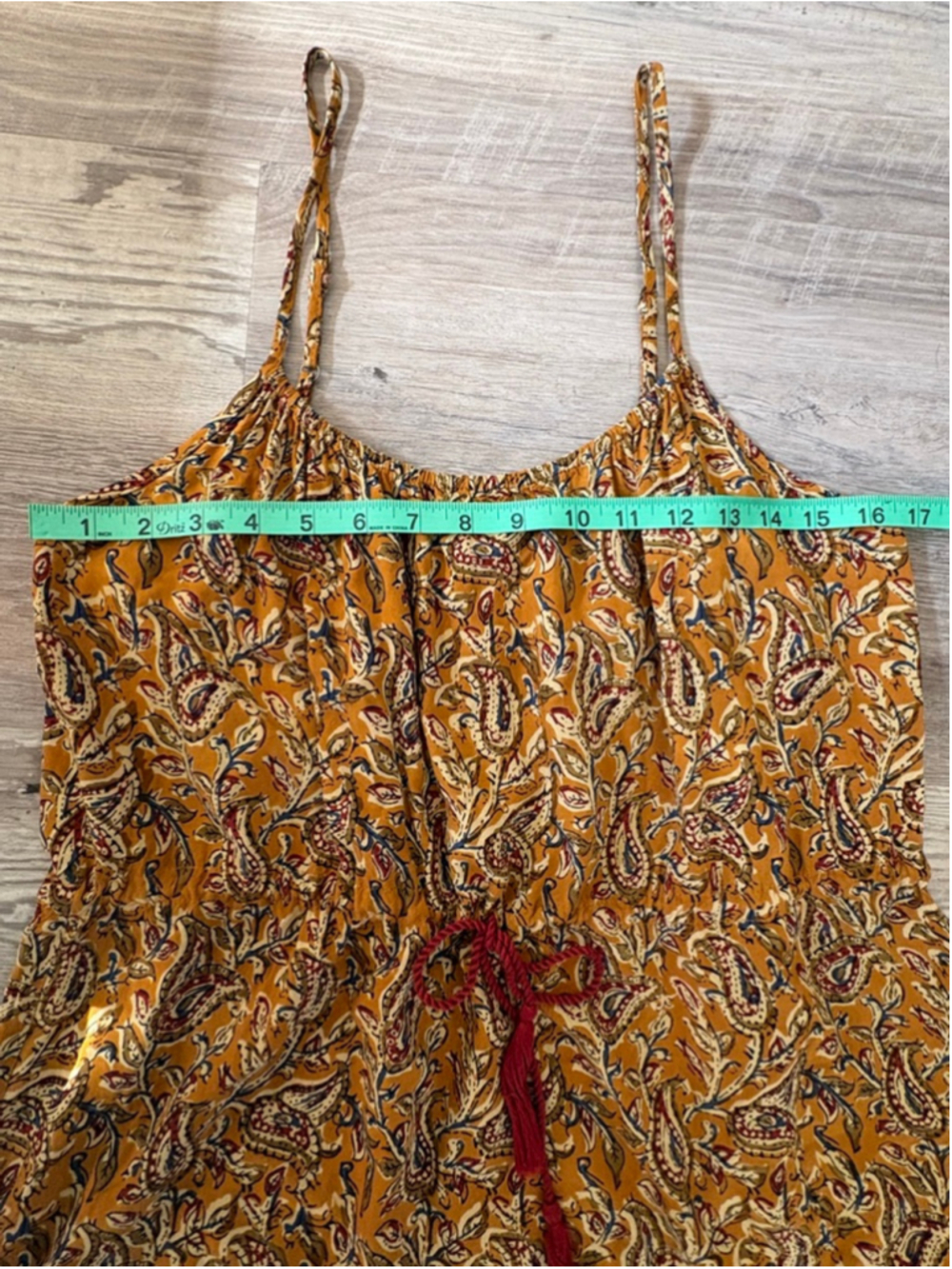 Natural Life Boho Paisley Midi Dress with Tassels Medium - Picture 9 of 13